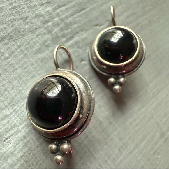 925 Sterling Silver &  Stone Earrings - Picture 2 of 6